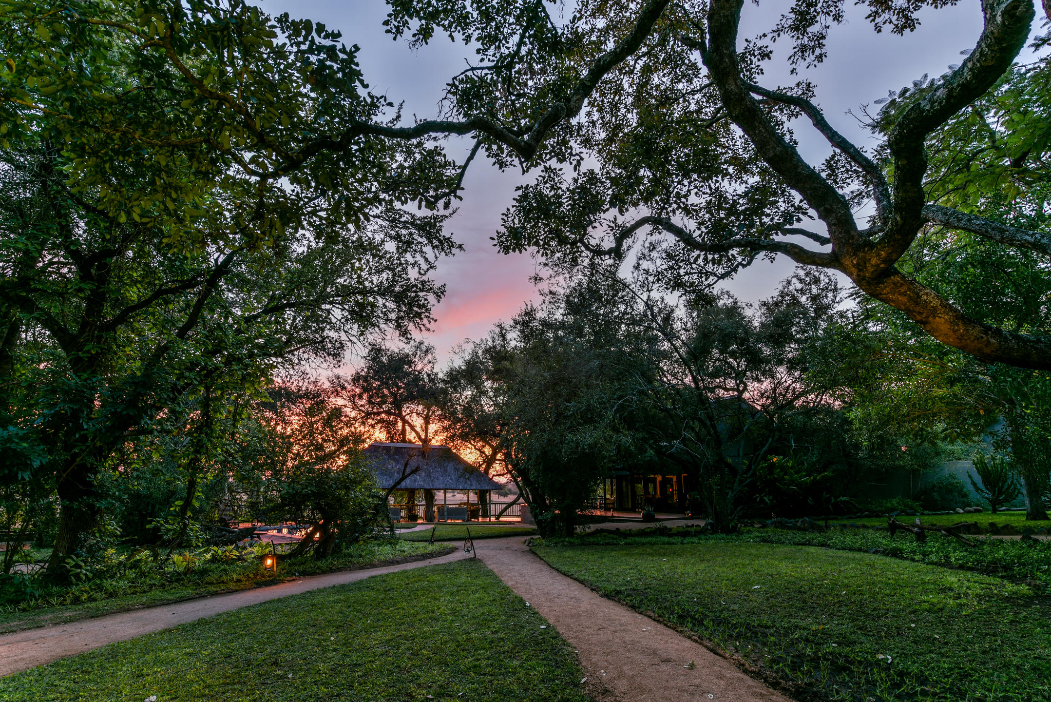 <p>The gardens are designed to enhance the natural beauty of the African wilderness, featuring a variety of indigenous plants and flowers that thrive in the area.</p>